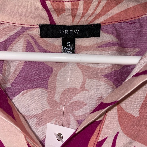 DREW for Anthropologie drawstring crop blouse - Picture 3 of 5